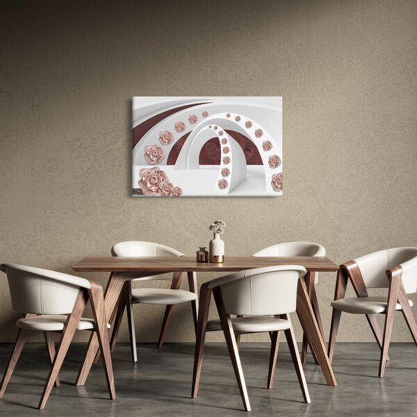 Tablou - Arcade 3D cu flori (90x60 cm)
