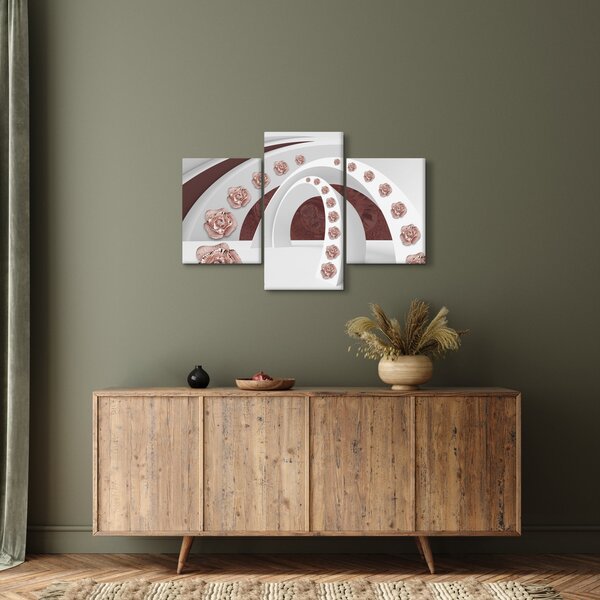 Tablou - Arcade 3D cu flori (90x60 cm)