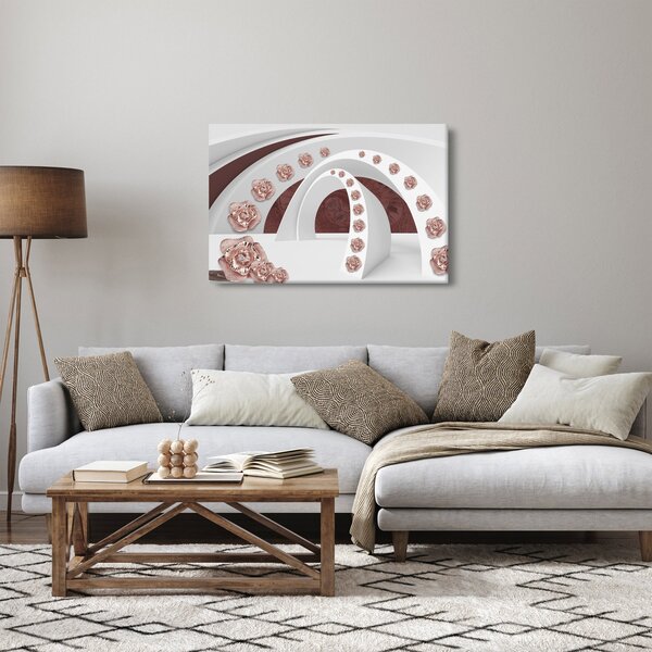Tablou - Arcade 3D cu flori (90x60 cm)