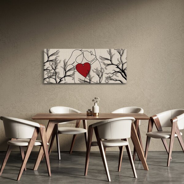 Tablou - Pereche îndrăgostită (120x50 cm)