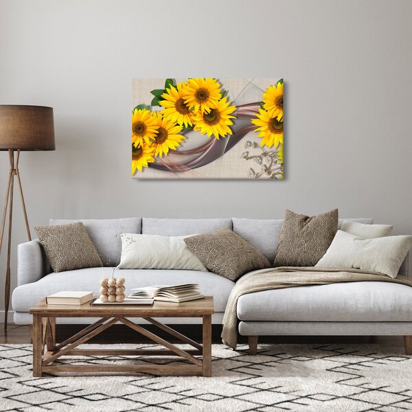 Tablou - Flori strălucitoare de floare soarelui (90x60 cm)