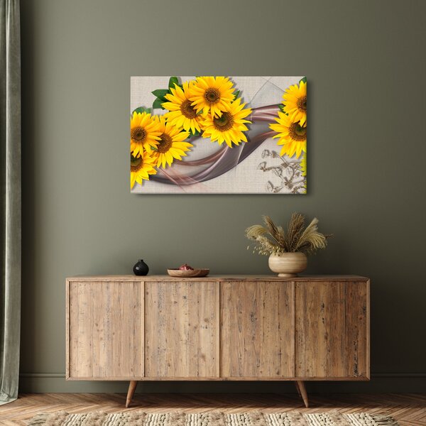 Tablou - Flori strălucitoare de floare soarelui (90x60 cm)