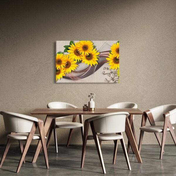 Tablou - Flori strălucitoare de floare soarelui (90x60 cm)