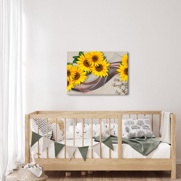 Tablou - Flori strălucitoare de floare soarelui (70x50 cm)
