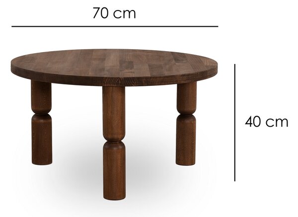 Măsuţă de cafea, Hanah Home, Culoare: Nuc