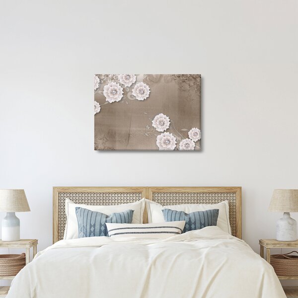 Tablou - Draperie cu flori (70x50 cm)