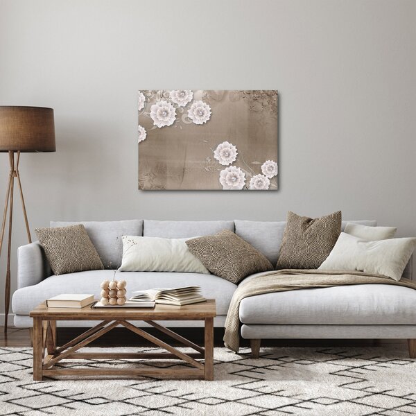 Tablou - Draperie cu flori (70x50 cm)