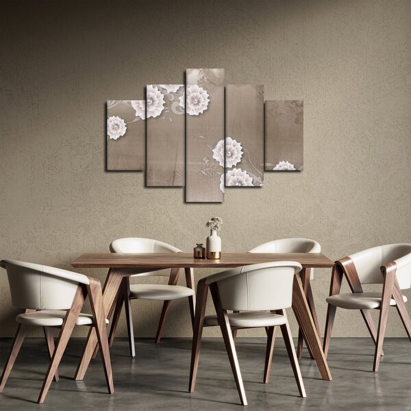 Tablou - Draperie cu flori (150x105 cm)