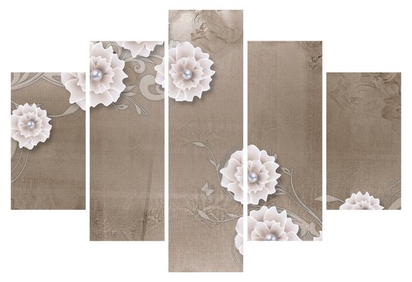 Tablou - Draperie cu flori (150x105 cm)