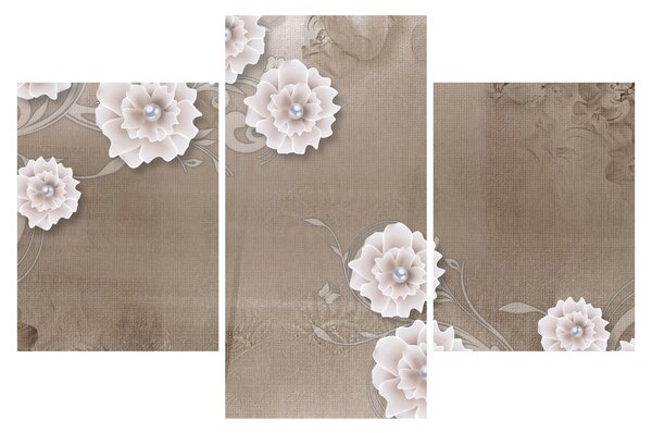 Tablou - Draperie cu flori (90x60 cm)