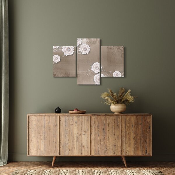 Tablou - Draperie cu flori (90x60 cm)