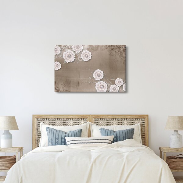 Tablou - Draperie cu flori (90x60 cm)