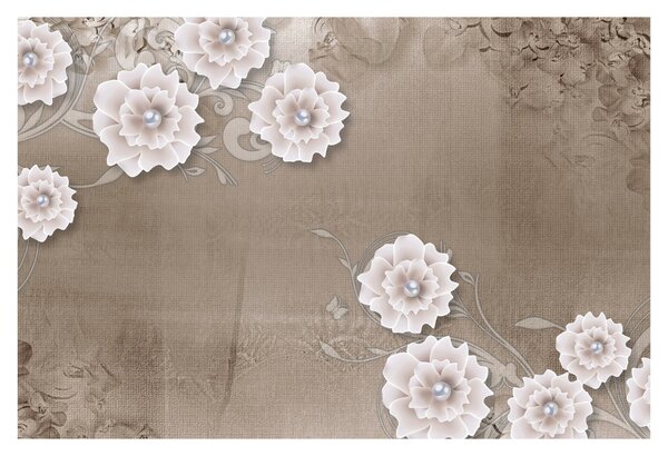 Tablou - Draperie cu flori (90x60 cm)