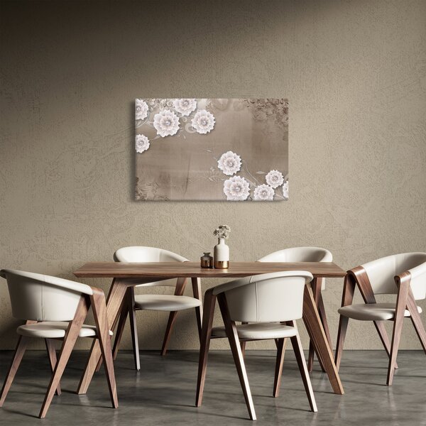 Tablou - Draperie cu flori (90x60 cm)