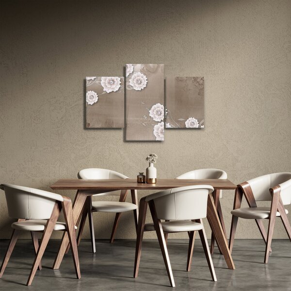 Tablou - Draperie cu flori (90x60 cm)