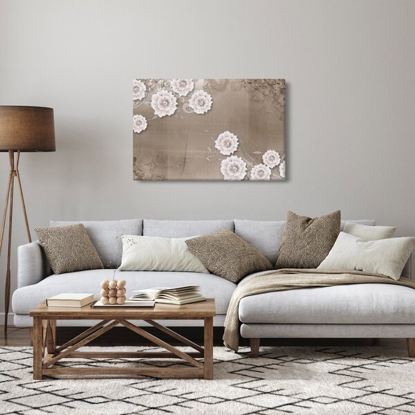 Tablou - Draperie cu flori (90x60 cm)