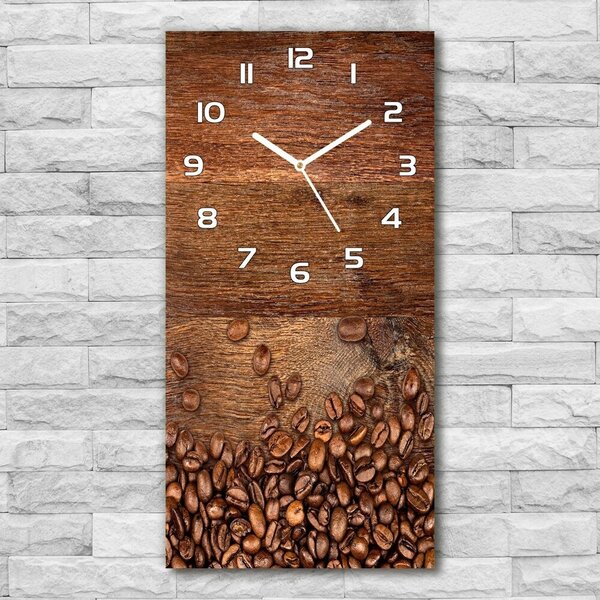 Ceas perete din sticlă dreptunghiular Boabe de cafea