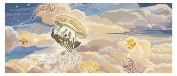 Tablou - Meduză Cerească (120x50 cm)