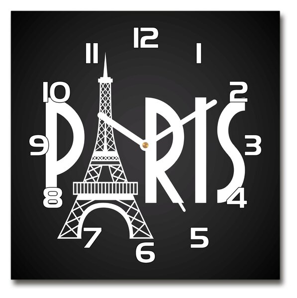 Ceas din sticlă pătrat Paris