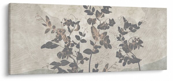 Tablou - Frunze texturate (120x50 cm)