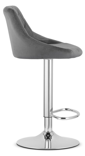 Reducere Scaun de bar gri VELVET KAST II. calitate