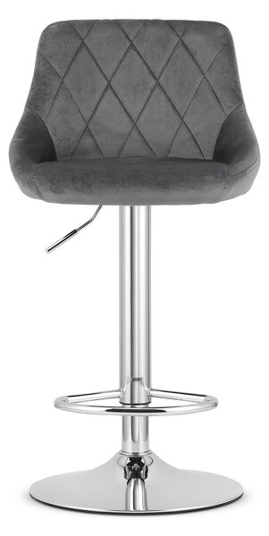 Reducere Scaun de bar gri VELVET KAST II. calitate