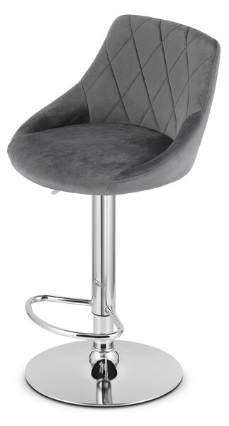 Reducere Scaun de bar gri VELVET KAST II. calitate