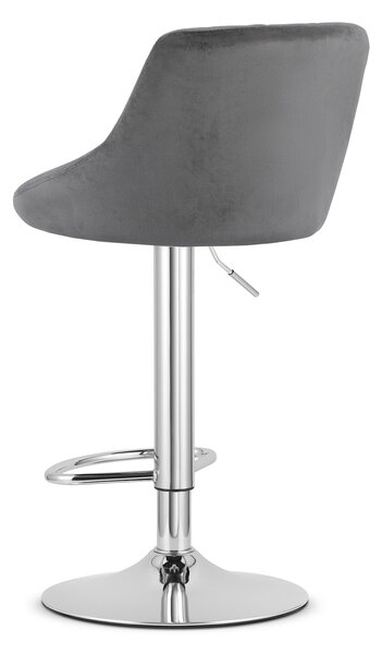 Reducere Scaun de bar gri VELVET KAST II. calitate