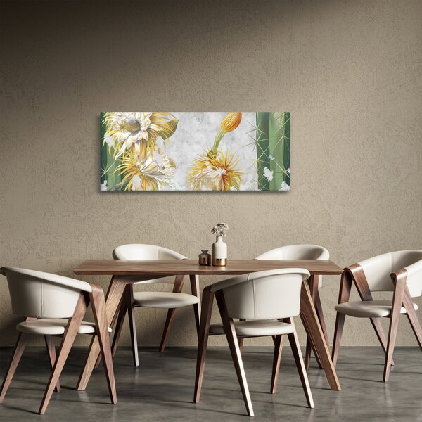 Tablou - Cactuși înfloriți, vintage (120x50 cm)