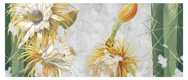 Tablou - Cactuși înfloriți, vintage (120x50 cm)