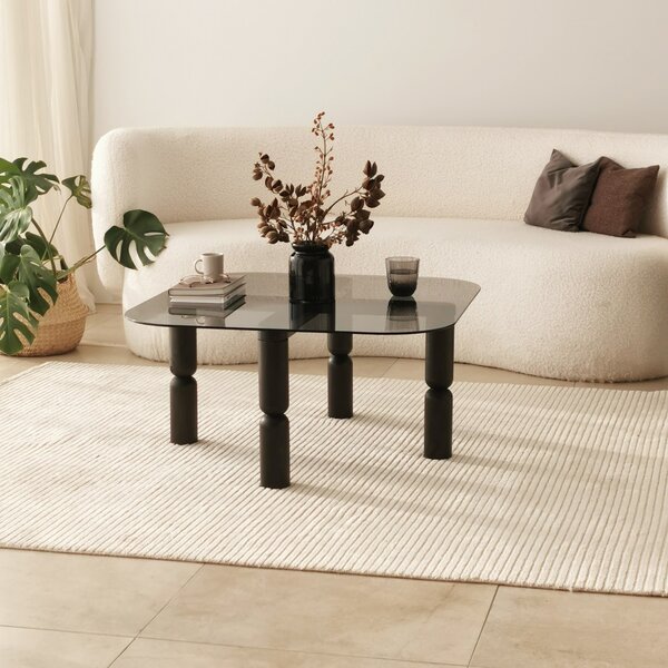 Măsuţă de cafea, Hanah Home, Culoare: Antracit Fume