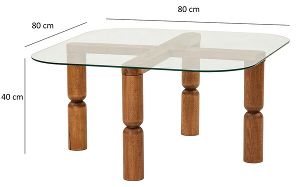 Măsuţă de cafea, Hanah Home, Culoare: Nuc