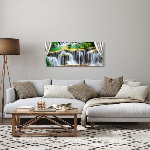 Tablou - Privire la cascade magice (120x50 cm)