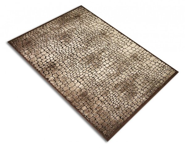 Covor Luna 1842-12, Marime 60 x 110 cm, Maro, Inaltime Fir 6 mm, Antialergic, Polipropilena, Living, Dormitor, Sufragerie, Birou 60 x 110