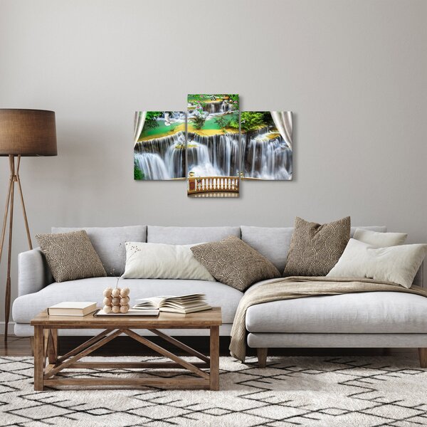 Tablou - Privire la cascade magice (90x60 cm)