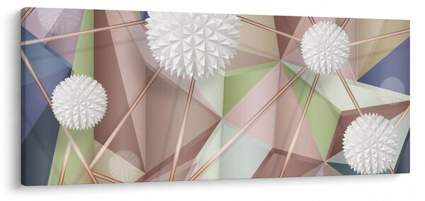 Tablou - 3D abstract culori pastel (120x50 cm)