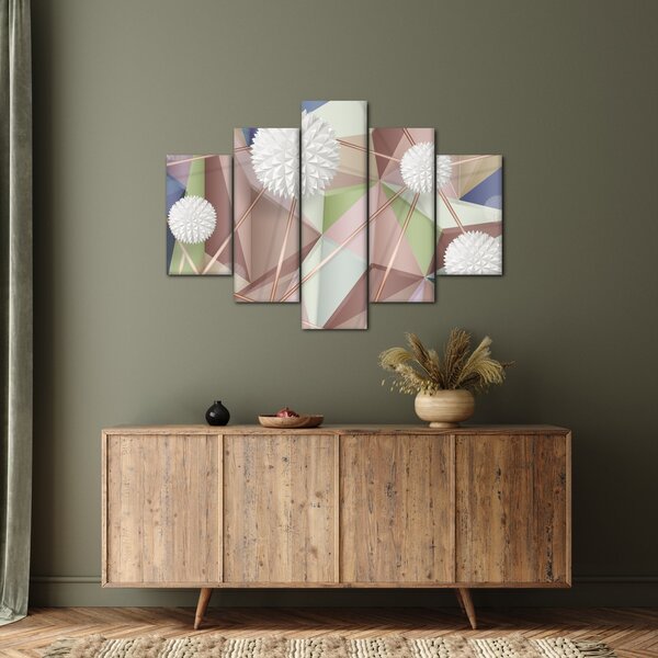 Tablou - 3D abstract culori pastel (150x105 cm)