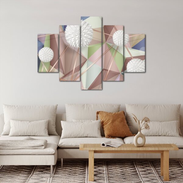 Tablou - 3D abstract culori pastel (150x105 cm)