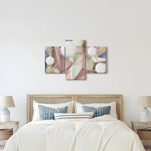 Tablou - 3D abstract culori pastel (90x60 cm)