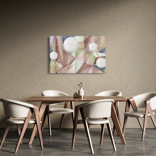 Tablou - 3D abstract culori pastel (90x60 cm)