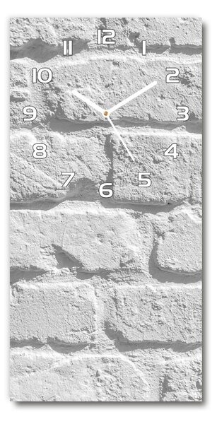 Ceas din sticlă dreptunghiular vertical zid de cărămidă