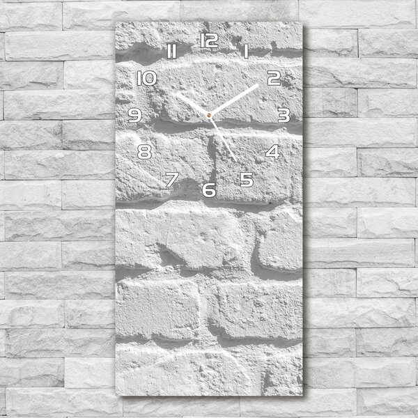 Ceas din sticlă dreptunghiular vertical zid de cărămidă