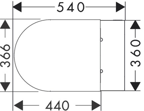 Hansgrohe EluPura S vas wc cu capac soft-close agăţat fără margine alb 62021450