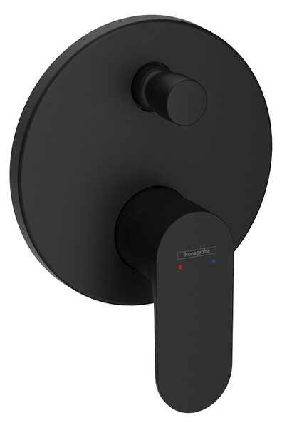 Baterie cada - dus, Hansgrohe, Rebris S, negru mat