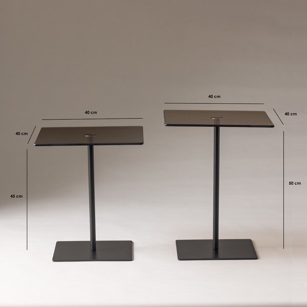 Set de măsuțe de cafea, Hanah Home, Culoare: Negru Bronz