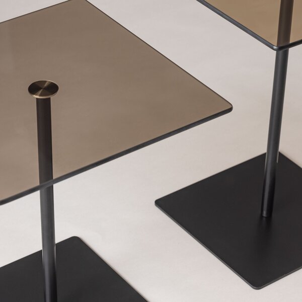 Set de măsuțe de cafea, Hanah Home, Culoare: Negru Bronz