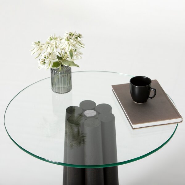 Măsuţă de cafea, Hanah Home, Culoare: Transparent Negru