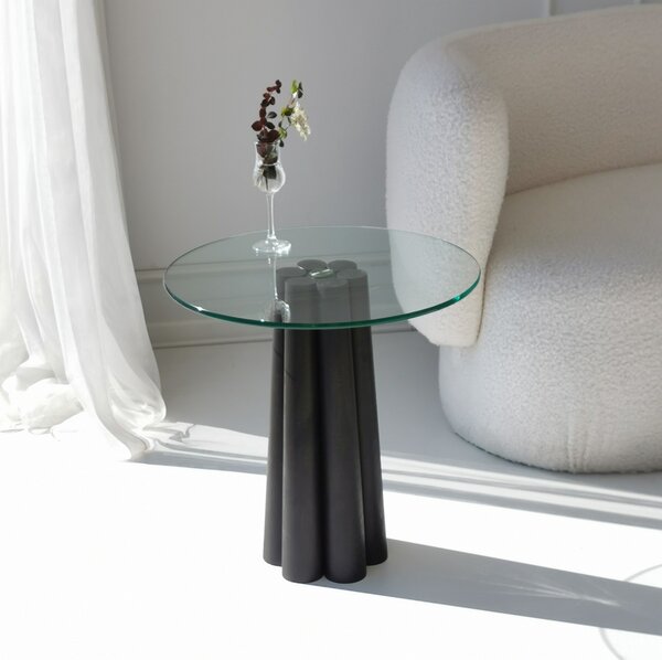 Măsuţă de cafea, Hanah Home, Culoare: Transparent Negru