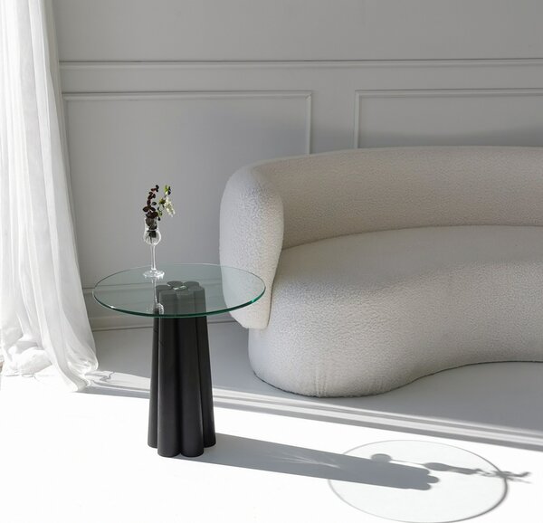 Măsuţă de cafea, Hanah Home, Culoare: Transparent Negru
