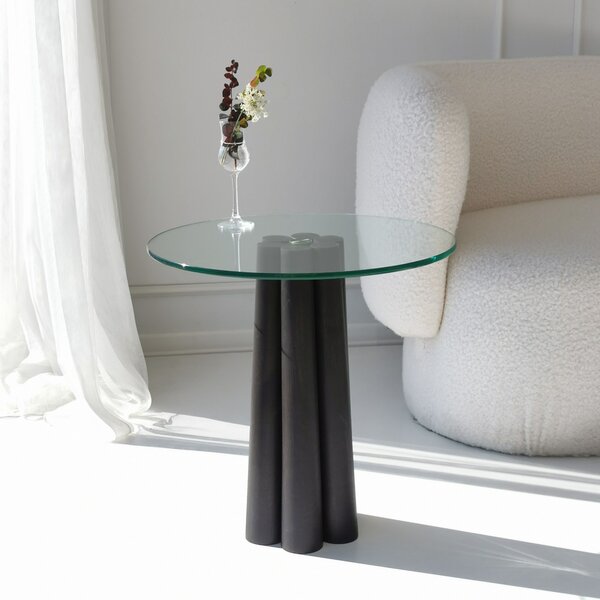 Măsuţă de cafea, Hanah Home, Culoare: Transparent Negru